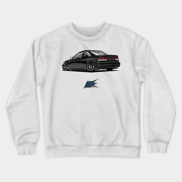 honda civic sedan black Crewneck Sweatshirt by naquash